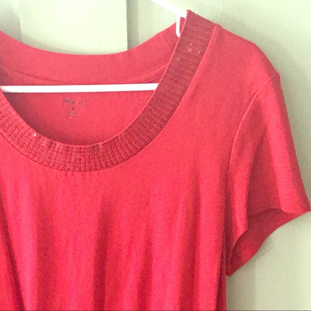 Style & Co Knit Top with Sequin Detail